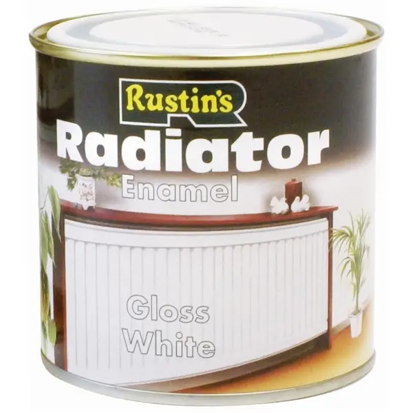 RST0026 Rustins Quick Dry White Radiator Enamel Gloss 250ml