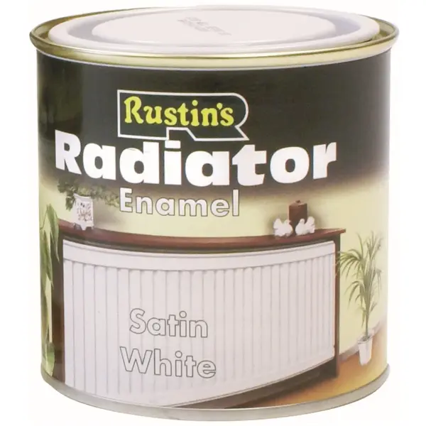 RST0027 Rustins Quick Dry White Radiator Enamel Satin 250ml