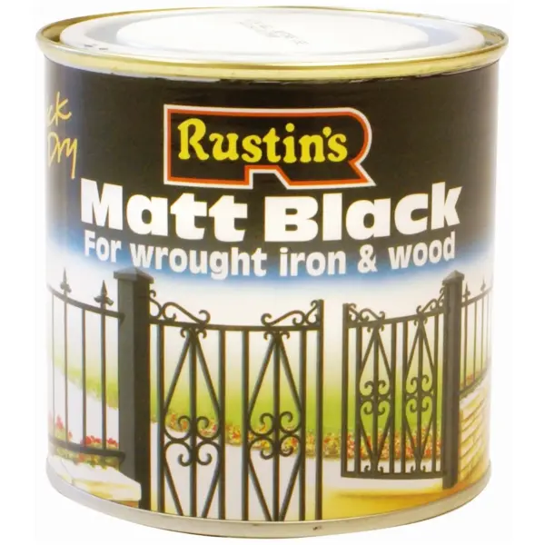 Rustins 250ml Black Matt Paint