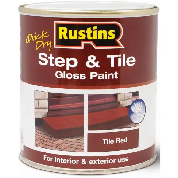 Rustins 250ml Step & Tile Paint GLOSS RED