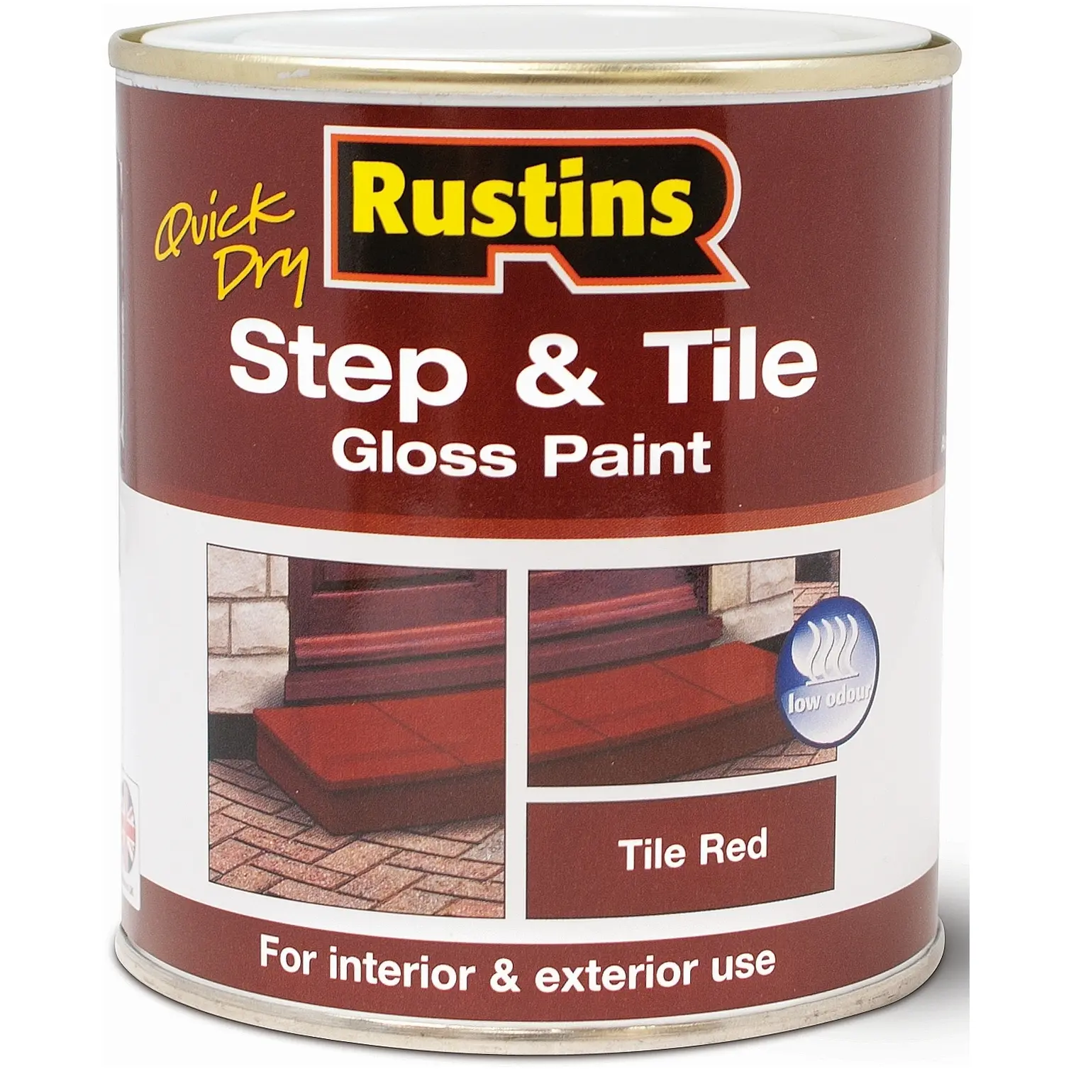 RST0082 Rustins 500ml Step & Tile Paint GLOSS RED