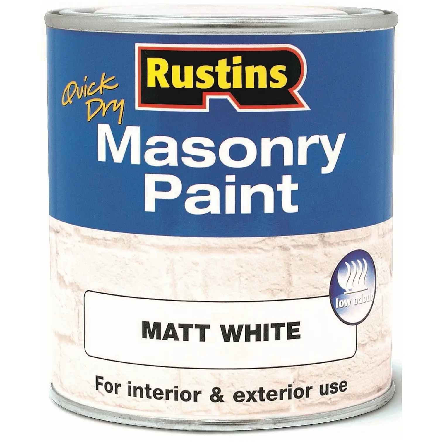 RST7016 Rustins Masonry Paint White 500ml