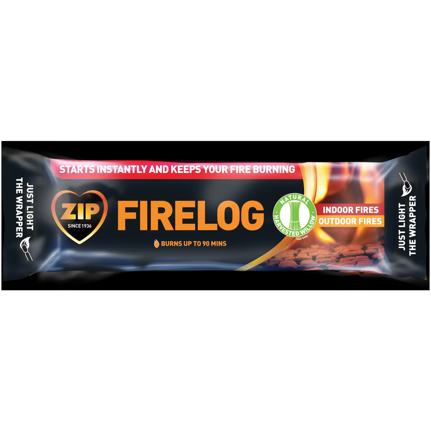 Zip Fire Log 90 min Burn Time