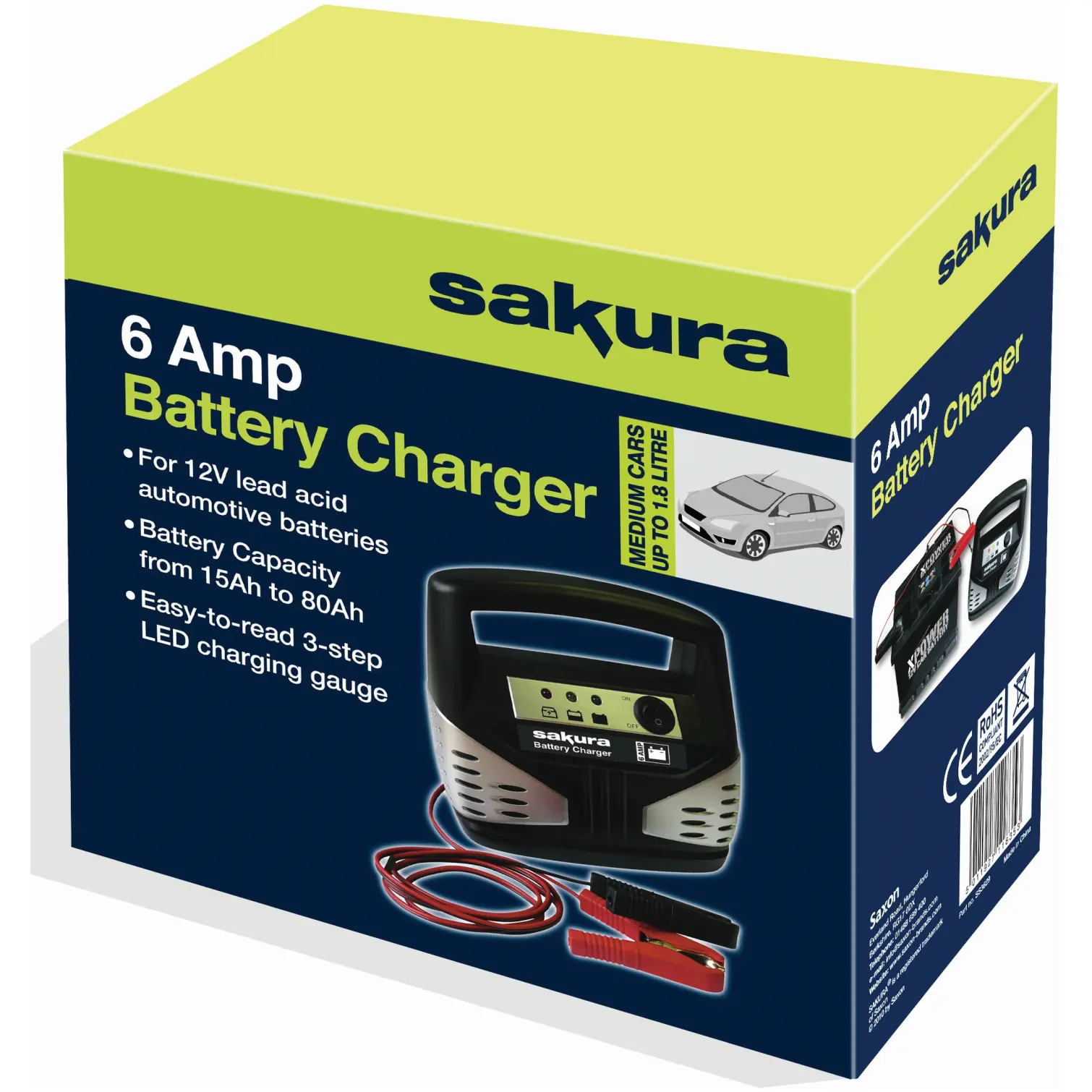 Sakura Car Battery Charger 6amp