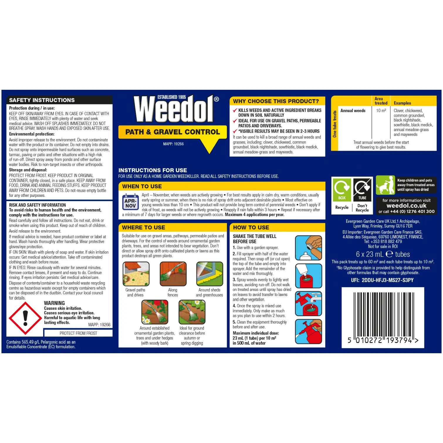 SCO0006_1 Weedol Path & Gravel Control 6 Tubes