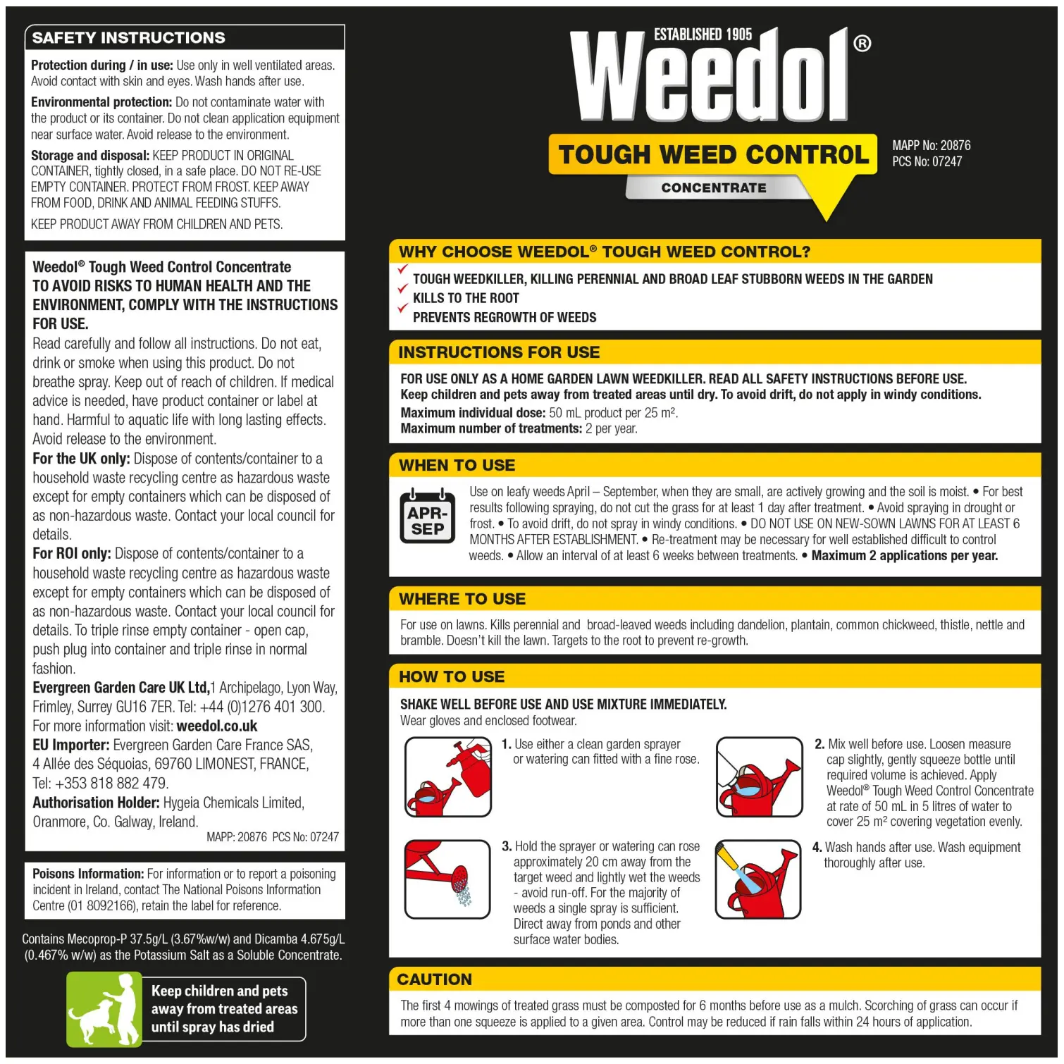 SCO0026_1 Weedol Tough Weed Control Weedkiller Treats Up To 250 square meters
