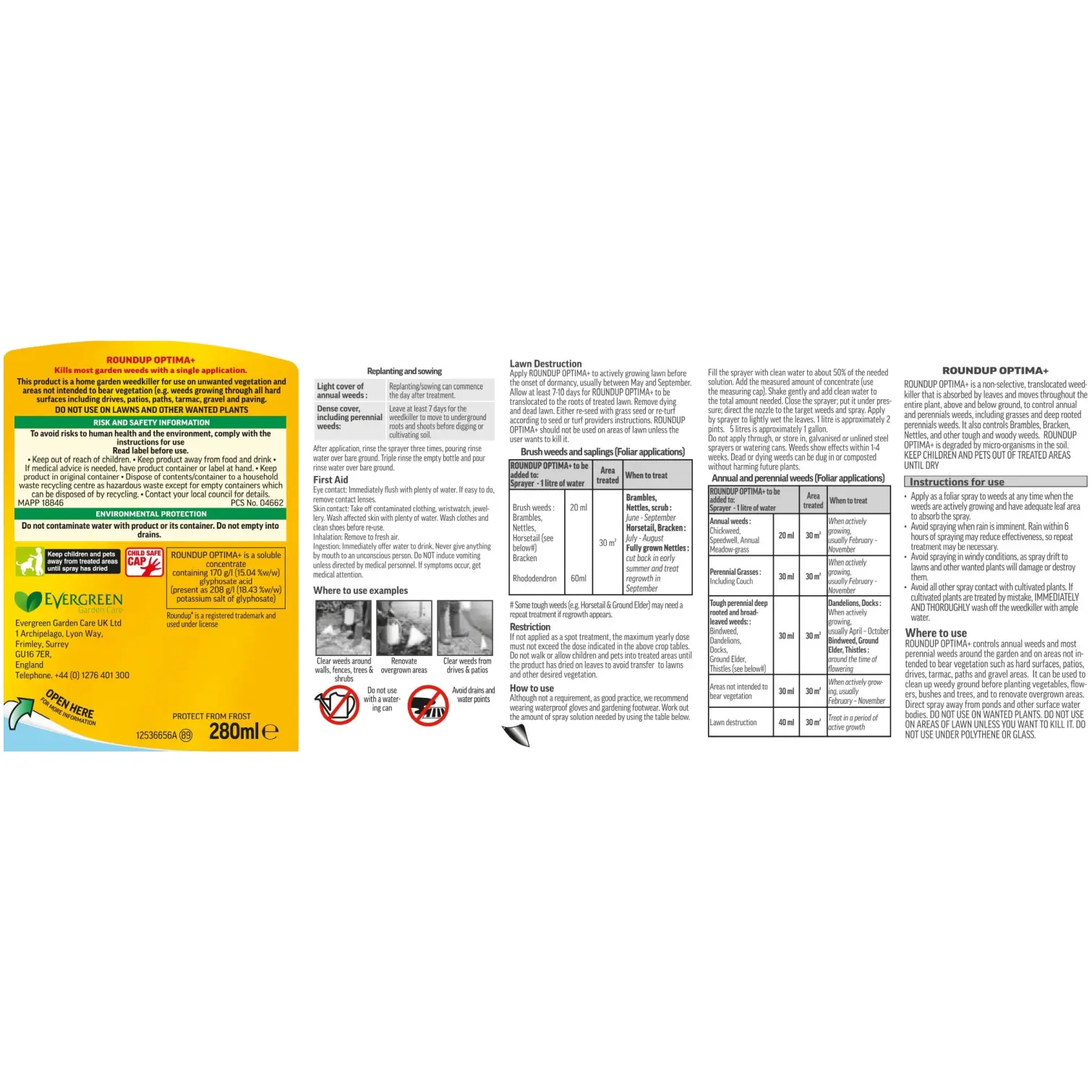 SCO0037_2 Roundup Optima+ Concentrate Total Weedkiller 280ml