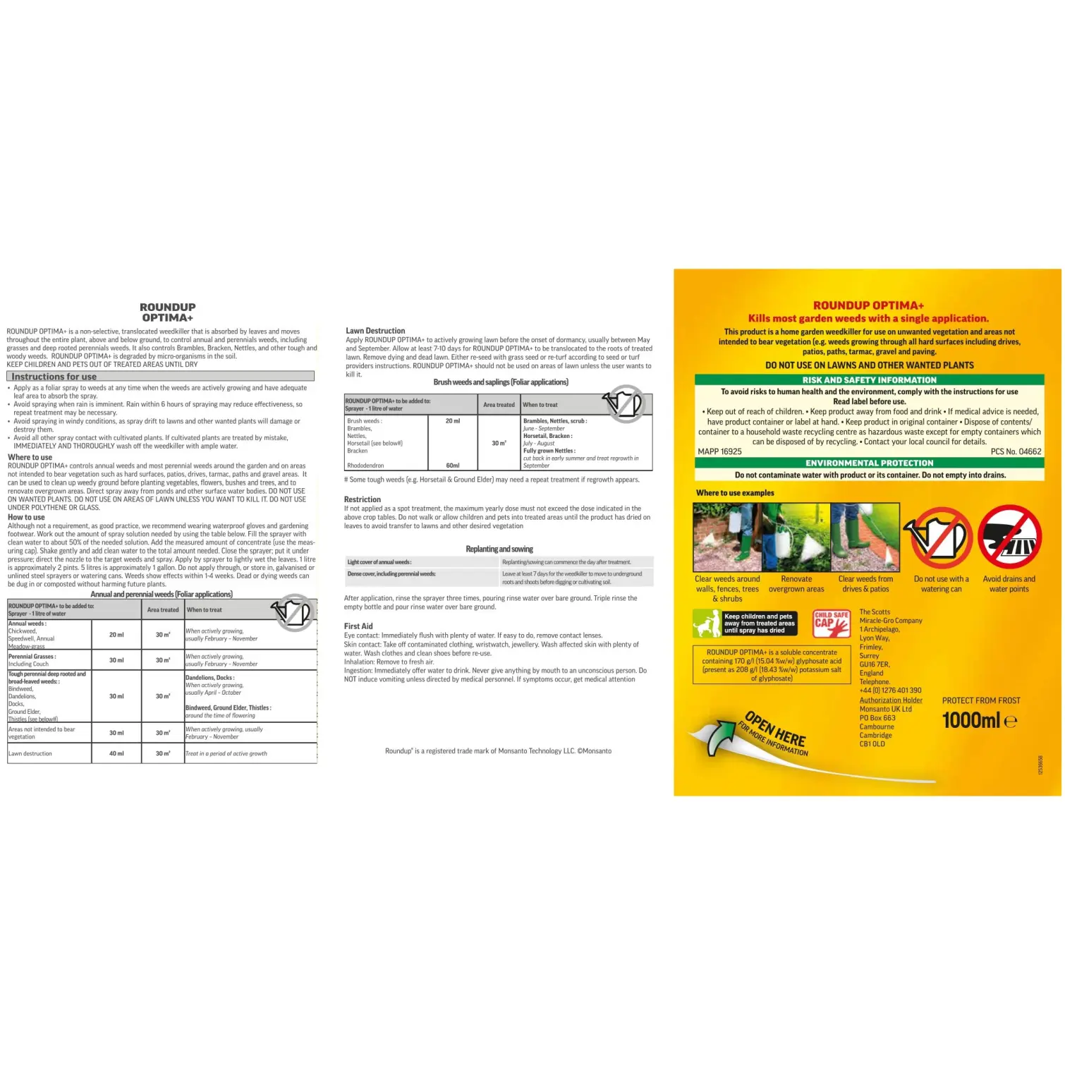 Roundup GC Biactive Weedkiller 1L