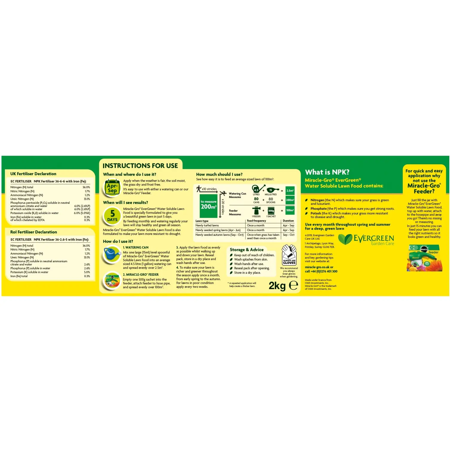 Miracle-Gro Lawn Food 2kg