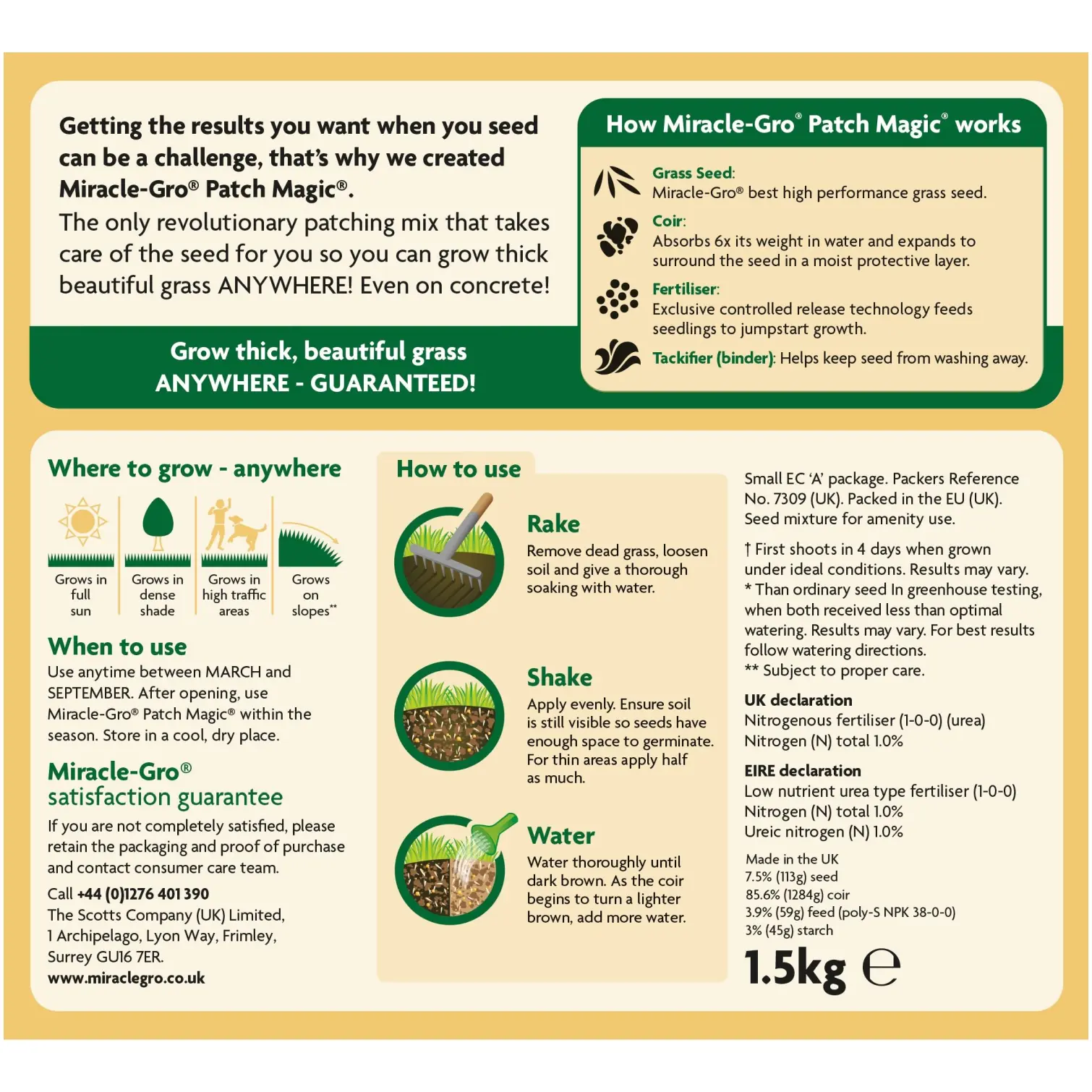 Miracle-Gro Gro Patch Magic 1.5kg