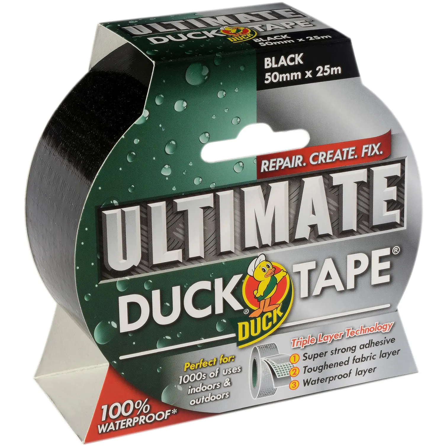 SHU0010_1 Duck Black Ultimate Tape 50mmx25m
