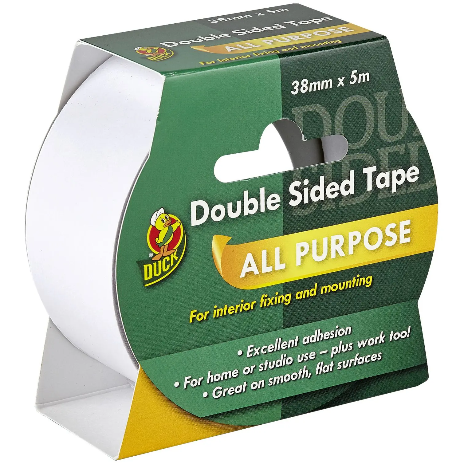 SHU0020_1 Duck Double Sided All Purpose Tape 38mm x 5m