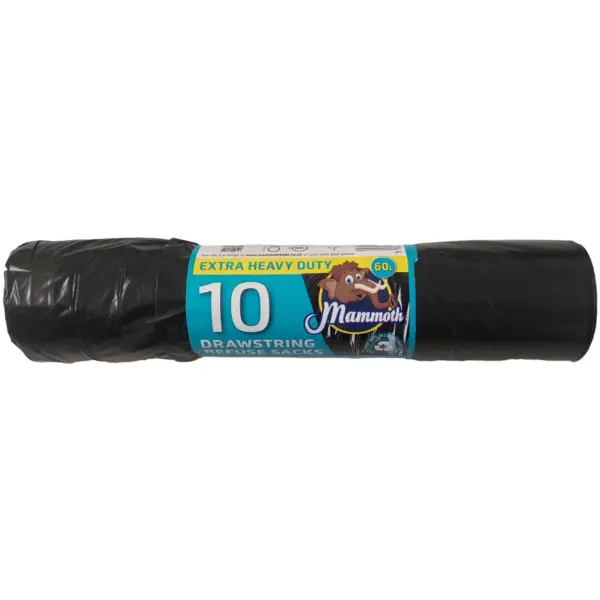 Mammoth Extra Heavy Duty Drawstring Refuse Sack 60L 10 Pack