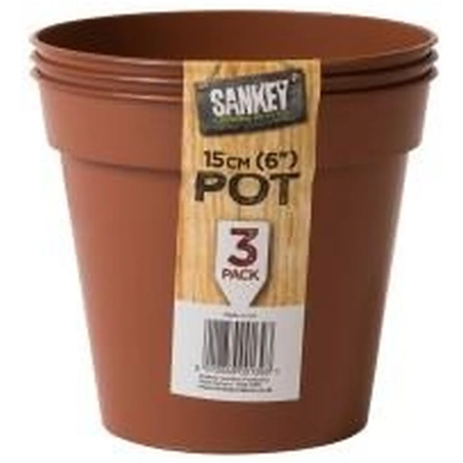 Sankey 6" 150mm Plastic Flower Pot (3)