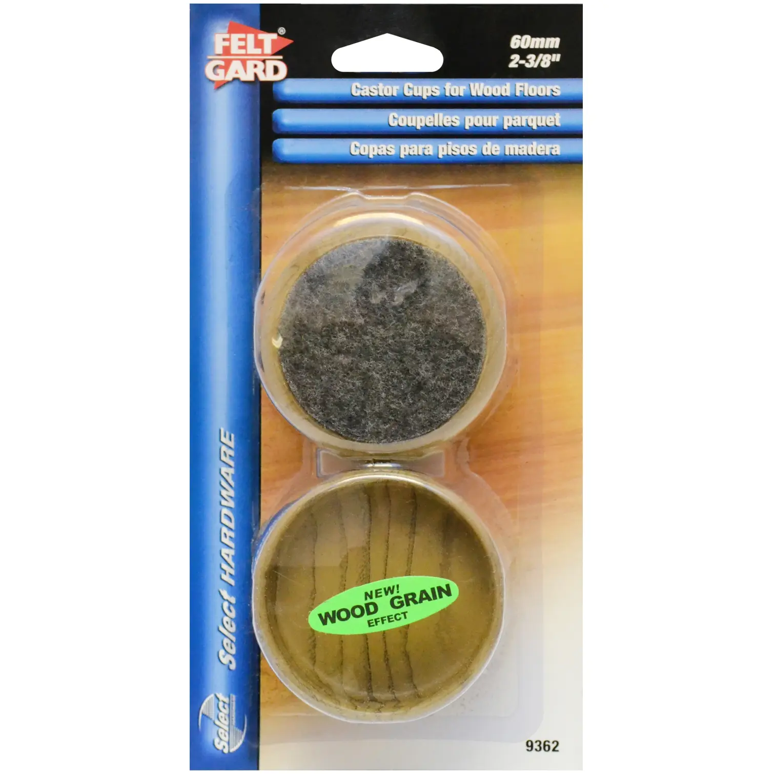 Select 60mm Dark Wood C/ Cup Felt (4)