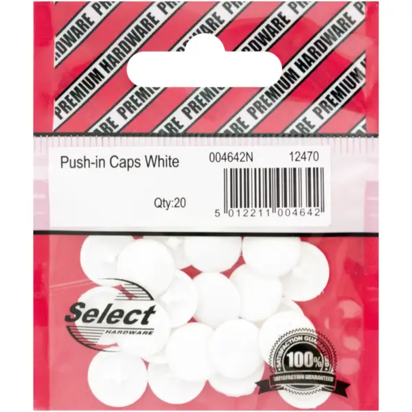 Select Cross Head Screw Cap Wh pk20