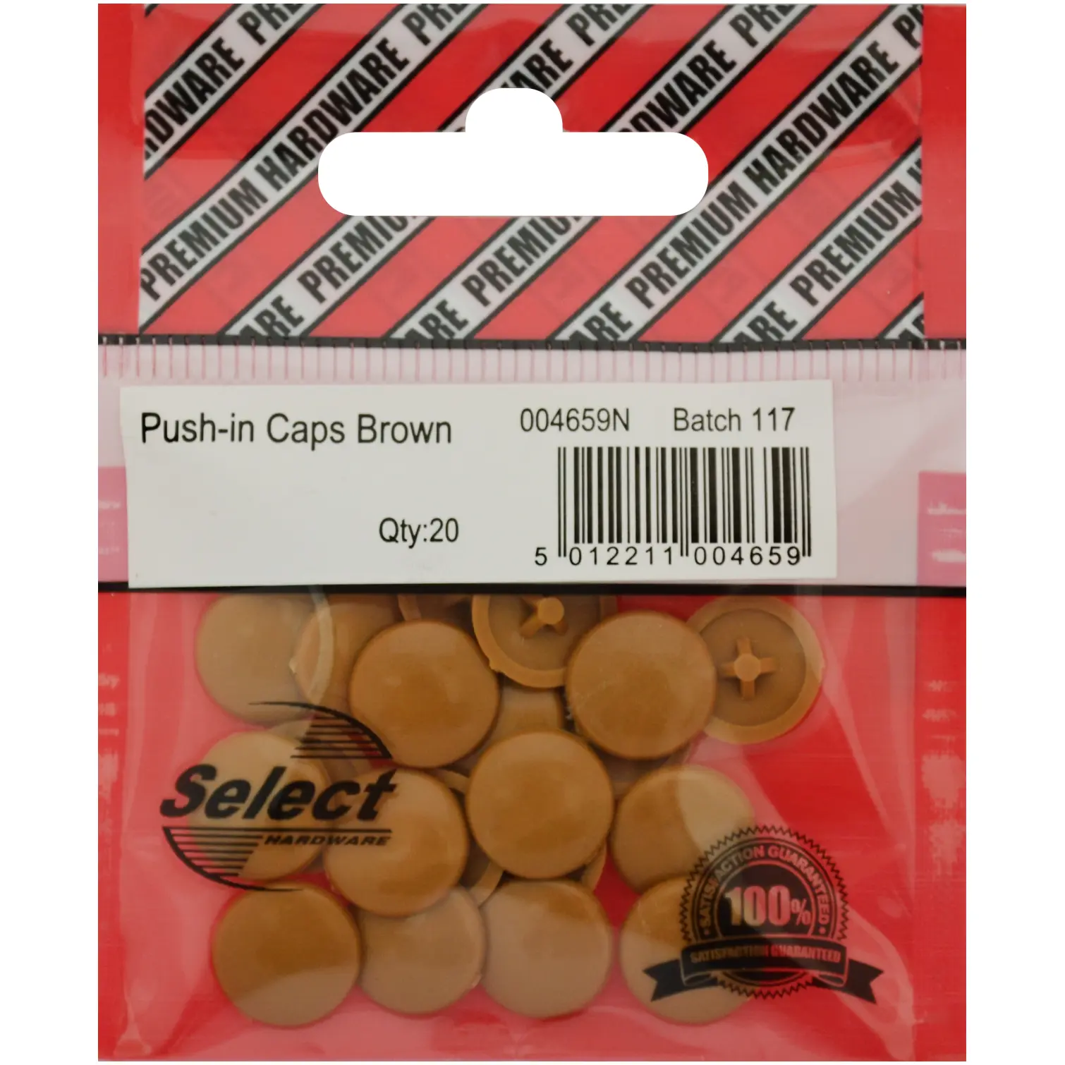 Select Cross Head Screw Cap Br pk10