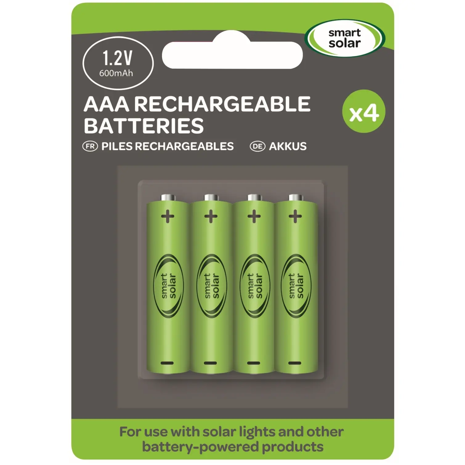 Smart Garden Rechargeable Battery 600mAh AAA Card of 4