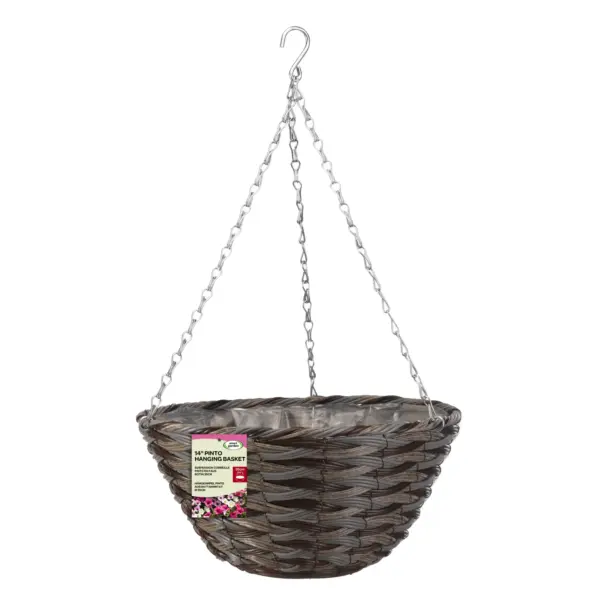 Smart Garden Hanging Basket Rattan Pinto 14"