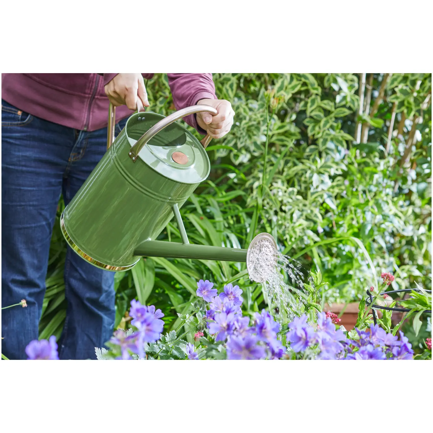 Metal Watering Can 9ltr Green