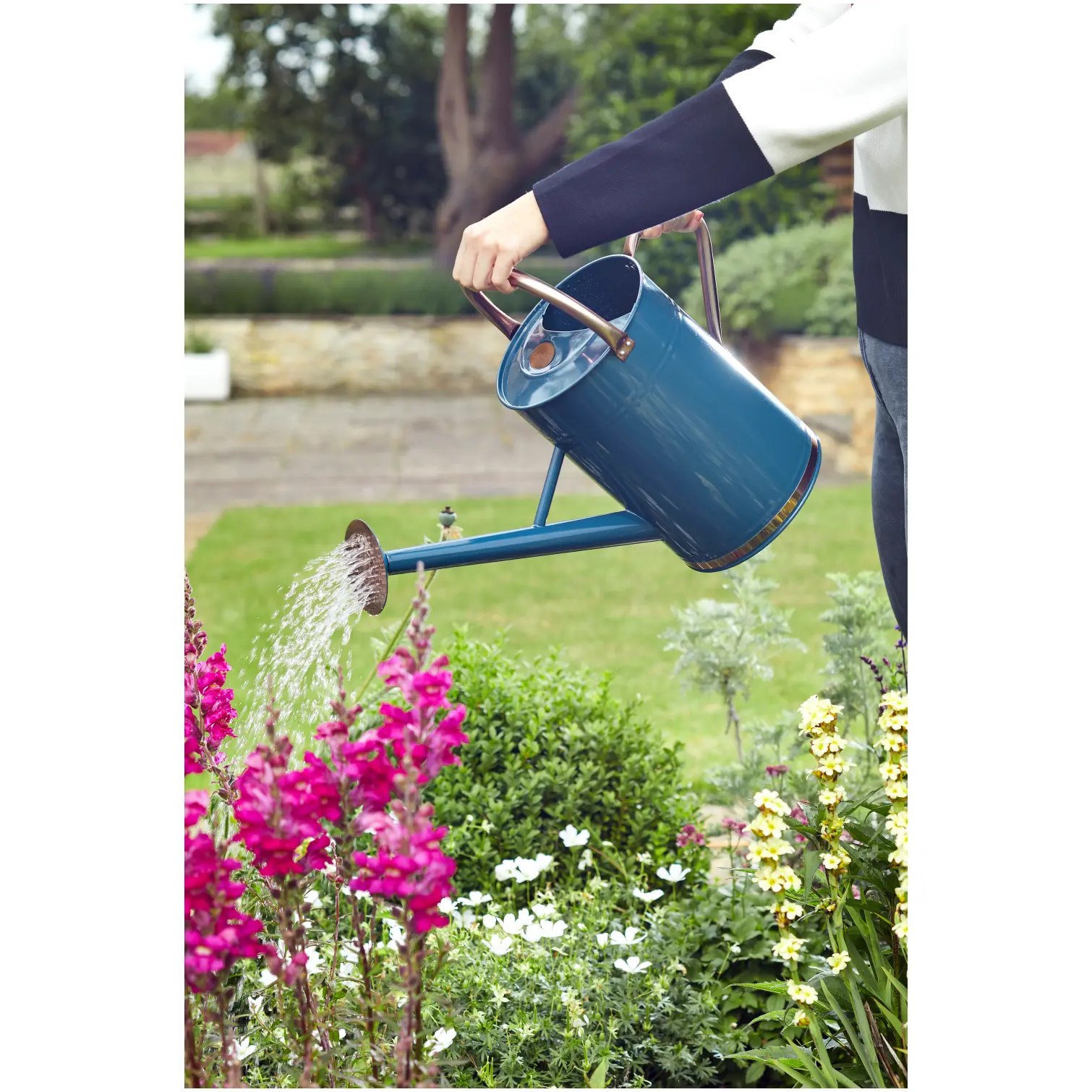 Metal Watering Can 9ltr Blue