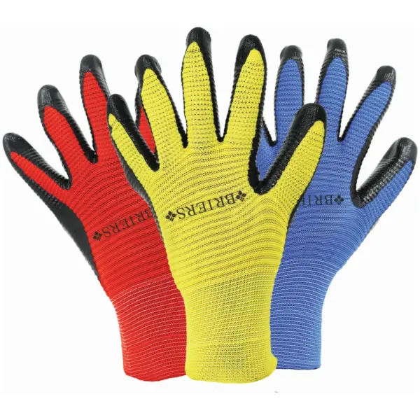 SMA0831 Briers Ribbed Smart Grips L9 Gloves Triple Pack