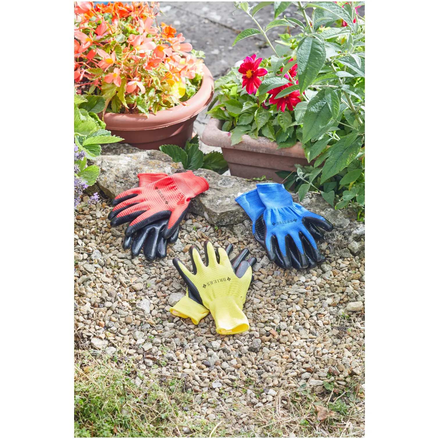 SMA0831_1 Briers Ribbed Smart Grips L9 Gloves Triple Pack