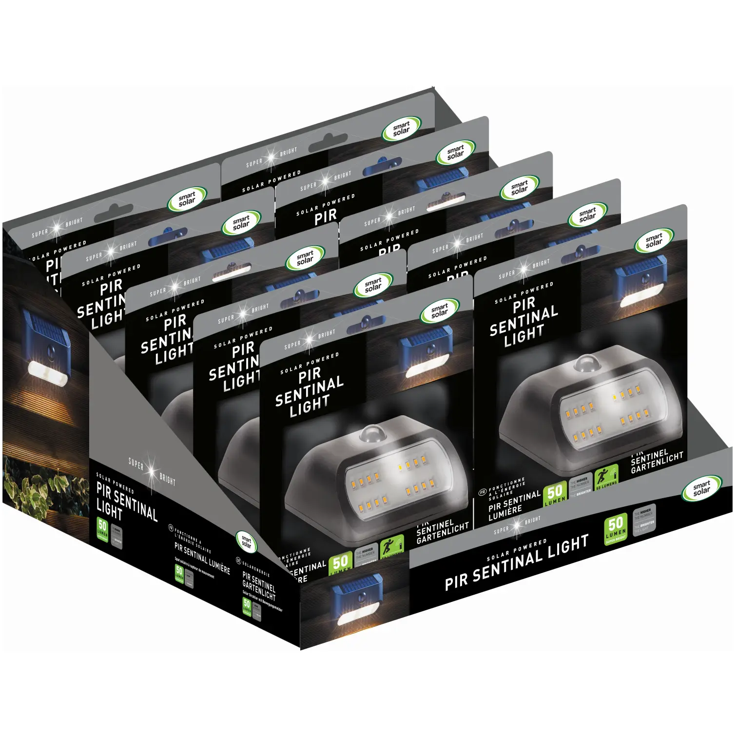 SMA0852_3 Smart Garden Sentinel Security Light With PIR Sensor