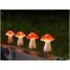Smart Garden Solar Powered Fairy Mushroom Stake Lights Pack of 4