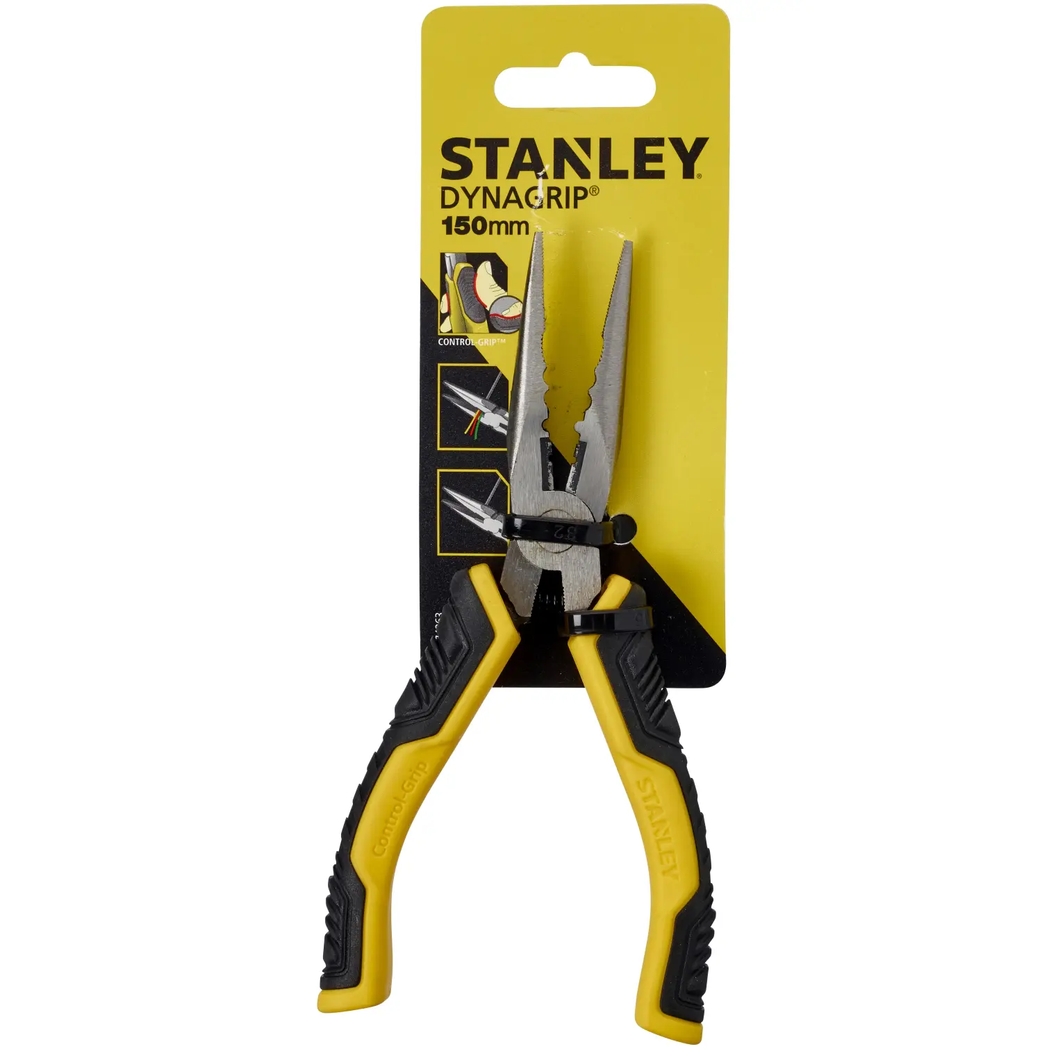 Stanley Control Grip Long Nose Plier 150m