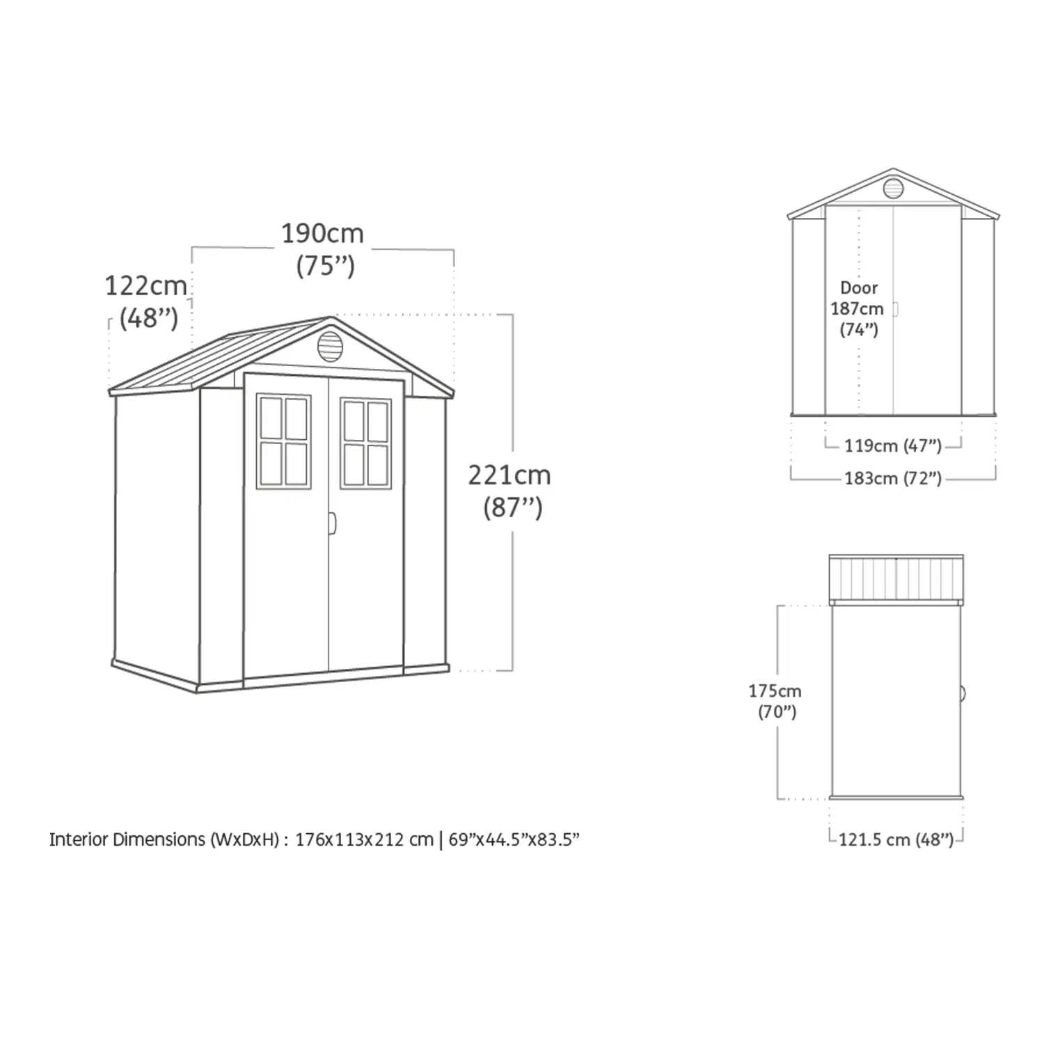 Keter Henley Plastic Shed 6x4ft