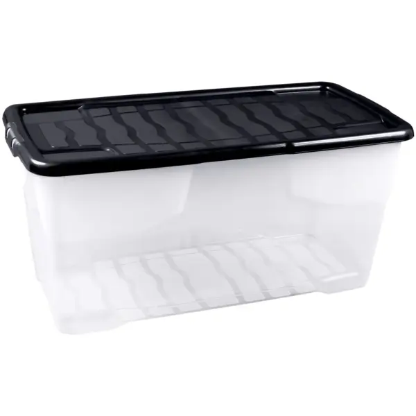 Strata Clear Box with Black Lid 24Ltr