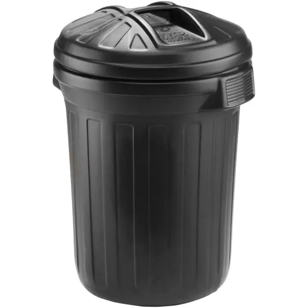STR0005 Strata Black Plastic Dustbin 80Ltr