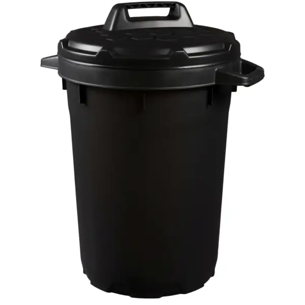 STR0006 Strata Black Heavy Duty Dustbin 90Ltr