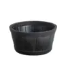 Strata Oakwood Barrel Planter Black - 49cm