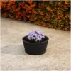 Strata Oakwood Barrel Planter Black - 49cm