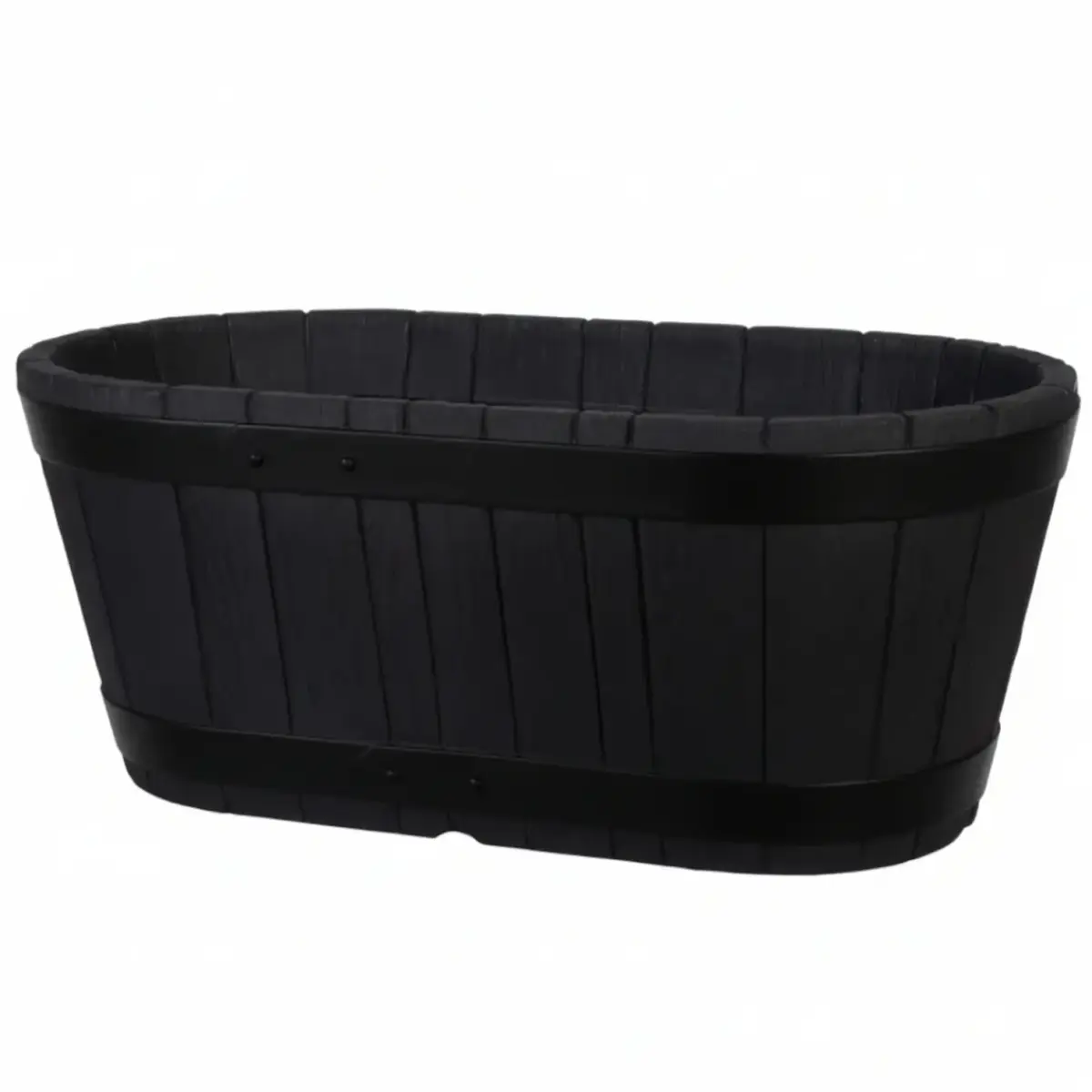 STR0037 Strata Oakwood Barrel Trough Planter Æ 60cm
