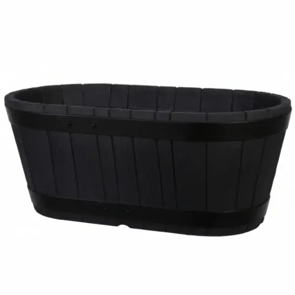 Strata Oakwood Barrel Trough Planter Æ 60cm
