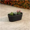 STR0037_1 Strata Oakwood Barrel Trough Planter Æ 60cm