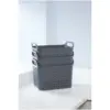 Strata Urban Store Basket And Lid Medium Charcoal 14 Litres Capacity 23 x 23.5 x 30.5cm
