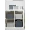 Strata Urban Store Basket And Lid Medium Charcoal 14 Litres Capacity 23 x 23.5 x 30.5cm