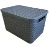 Strata Urban Store Basket And Lid Charcoal 24 Litres Capacity