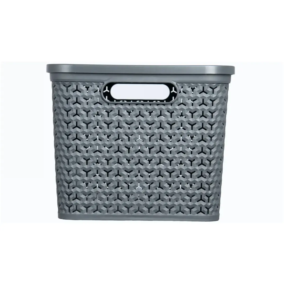 Strata Urban Store Basket And Lid Charcoal 24 Litres Capacity