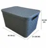 Strata Urban Store Basket And Lid Charcoal 24 Litres Capacity