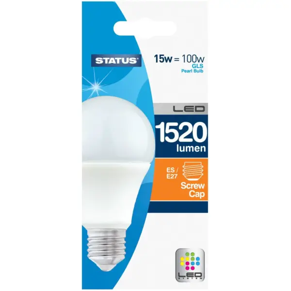 Status 13/100w GLS Warm White ES pk1