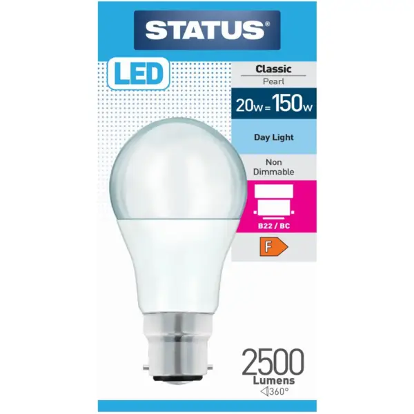 Status 19/150w GLS Day Light BC pk1