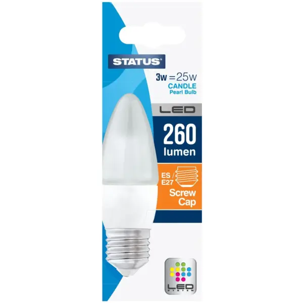 Candle LED ES Warm White Bulb 3w=25w