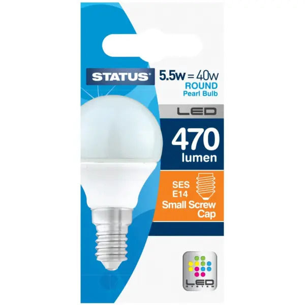 Status 5.5/40w Golf W/White SES