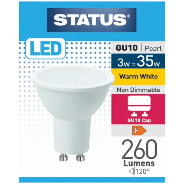 Status 3/35w GU10 LED Warm White