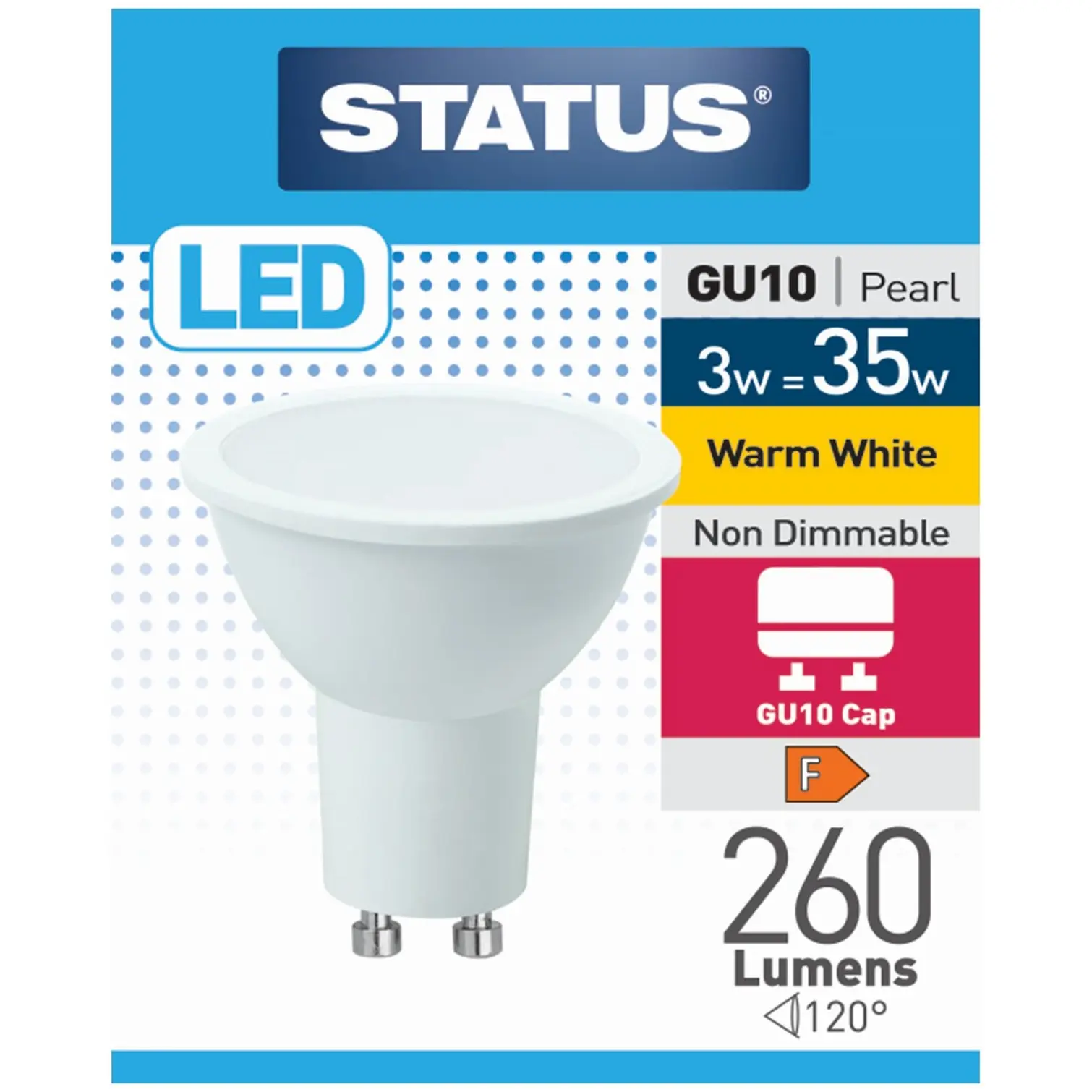 Status 3/35w GU10 LED Warm White